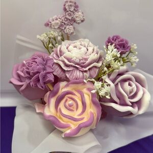 Purple and White Floral Bouquet